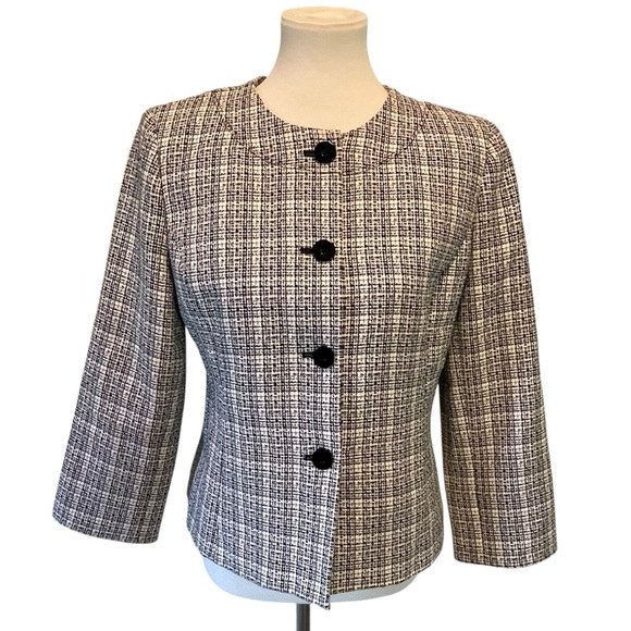Jones Studio Seperates houndstooth blazer size 8 - Picture 1 of 13